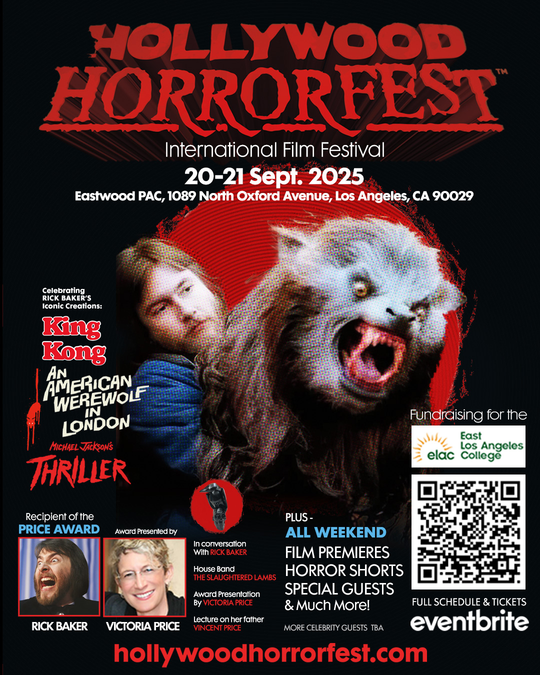 RICK BAKER to Be Honored with Vincent Price Award at HOLLYWOOD HORRORFEST Sept. 21st