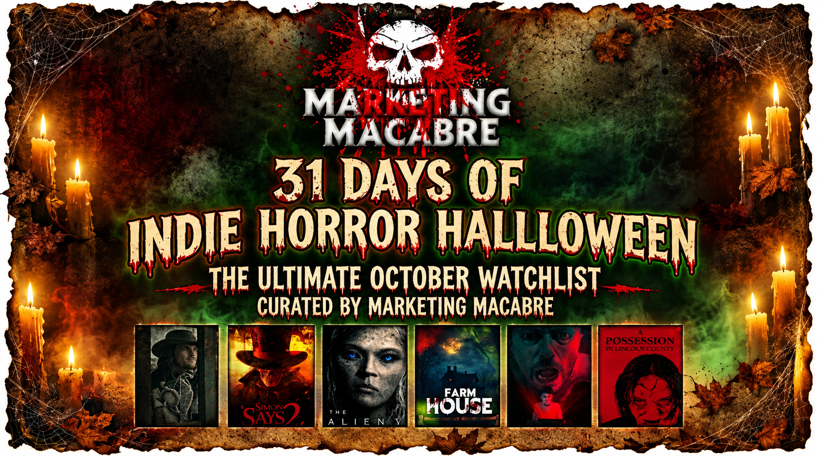 31 Days of Indie Horror Halloween: The Ultimate October Watchlist Curated by Marketing Macabre
